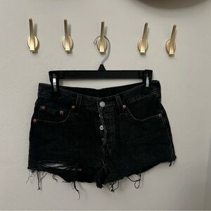 Black Denim Women's Shorts
